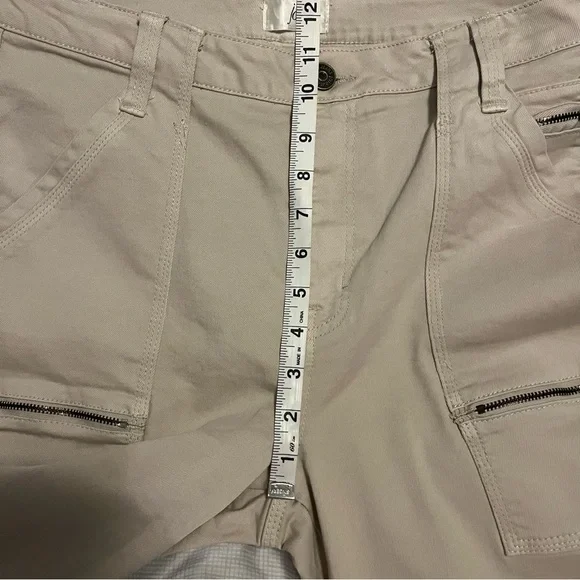 Joie High Rise Park Skinny Women's Cream Zippered Jeans in Peyote Premium Denim - Picture 10 of 13